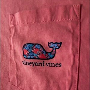 Vineyard Vines pink shells and crabs tee
